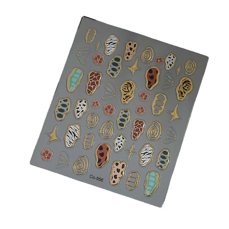 Y2K Aesthetic Retro Animal Print  Nail Art Stickers